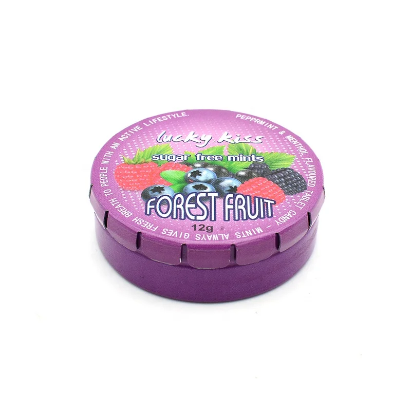 2023 New Designround cream candy spice pill mint small color metal mini click clack tin box