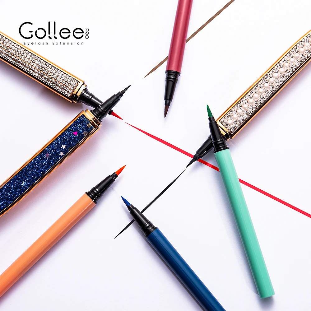 Gollee оптовая продажа магнитные ресницы с прозрачной цветной подводкой для глаз карандаш клей подводка водостойкая