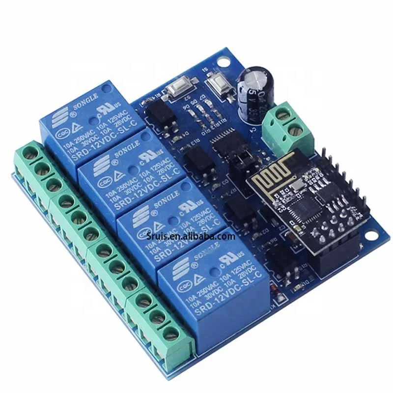 ESP8266 12V WiFi Four way relay for app remote control switch of Internet of things smart home phone