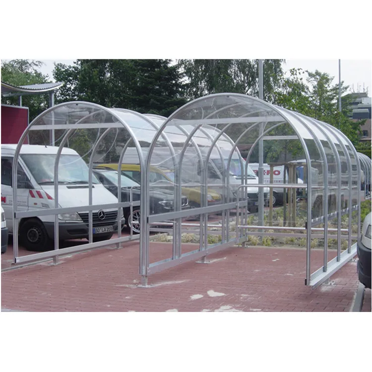 Outdoor Curved Round Metal Shopping Trolley Shelters and Garage
