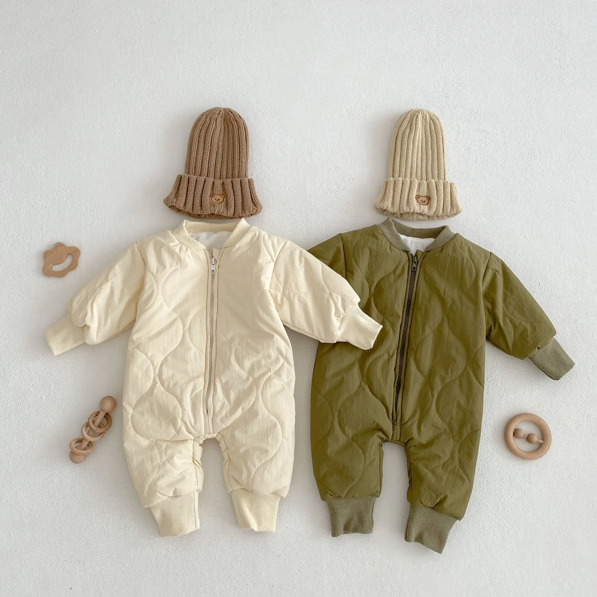 INS popular infant baby boys girls winter thicken warm jumpsuits good quality newborn rompers baby clothing
