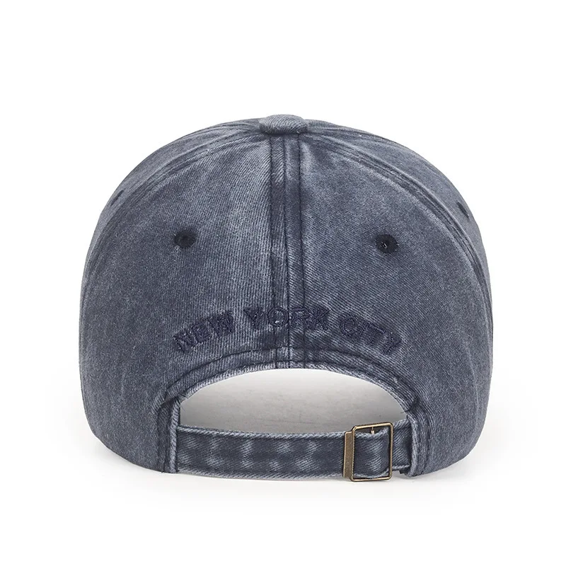 Plastic Raw Materials New soft top washable coated cloth cap with three dimensional embroidery sun visor worn faded baseball ma