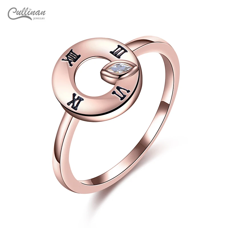 Wholesale High Quality 100 Real Sterling Silver Rings For Women 14k Gold Filled Ring Bestselling Jewelry Minimalist Clock Time