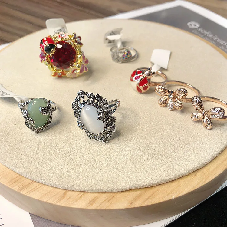 Hot Sale Saudi Arabia Ring Luxury Zircon Jewelry Alloy Ring