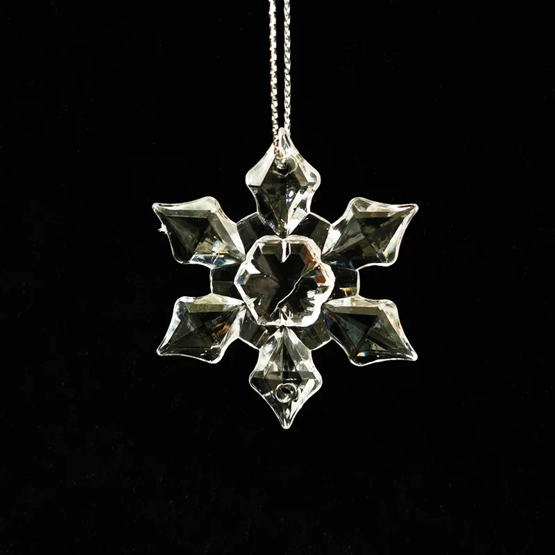 Customize Color and Shape Christmas Tree Hanging Ornaments Christmas Decoration Acrylic Snowflake Ornaments