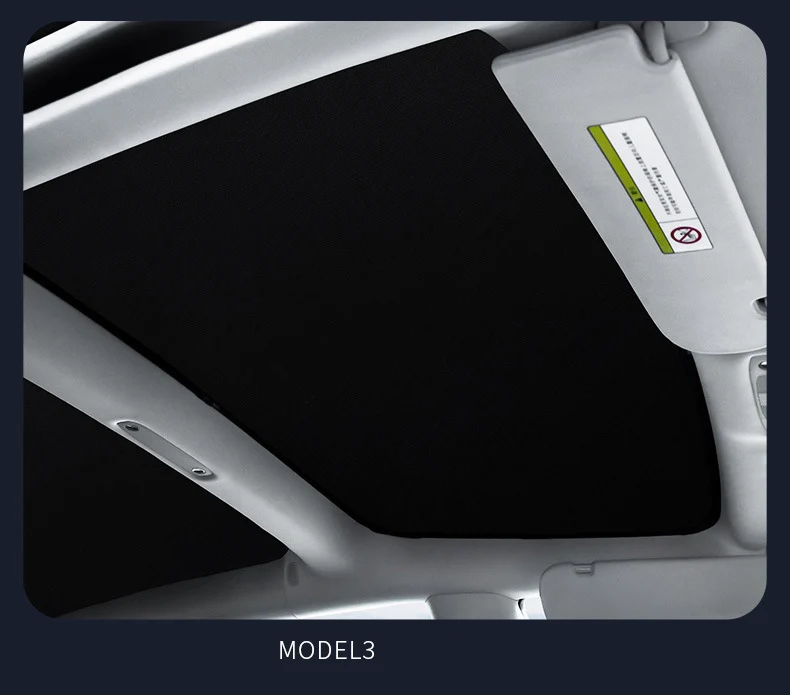 Car Sunshade Custom for Tesla Model 3 Glass Roof Sunshade Sunroof UV Rays Protection Window Shade