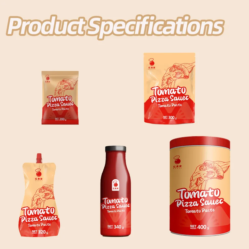 Traditional Tomato Paste  Fresh Italian Pizza Sauce can sizes photos different specifications  at Wholesale Price