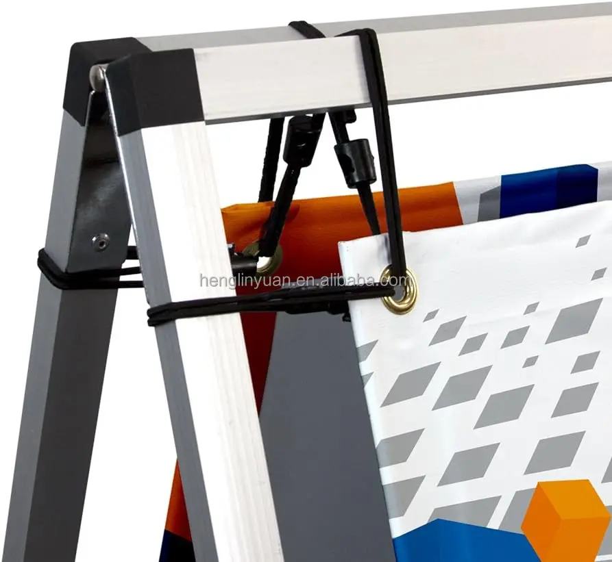 Custom Promotional A-Frame Banner Portable Horizontal Pop-Up Knitted Sport Event Banner for Outdoor Advertising