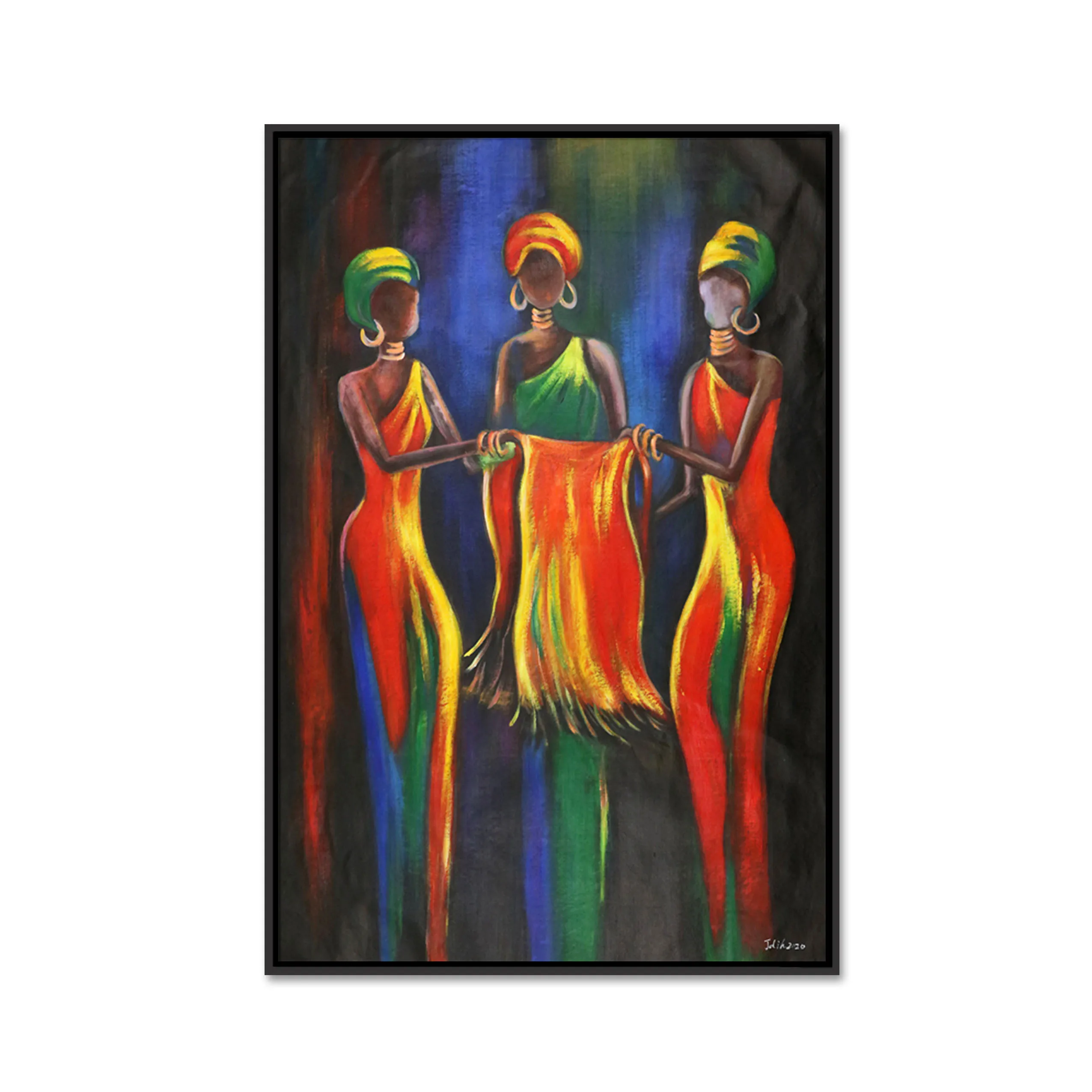 Wall Decor Picture African Women Painting Handmade African Painting