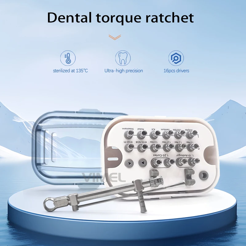 Dental  Universal Implant Prosthetic Kit Screw Drivers Torque Wrench Repair Tools with 16pcs for Dental Equipment
