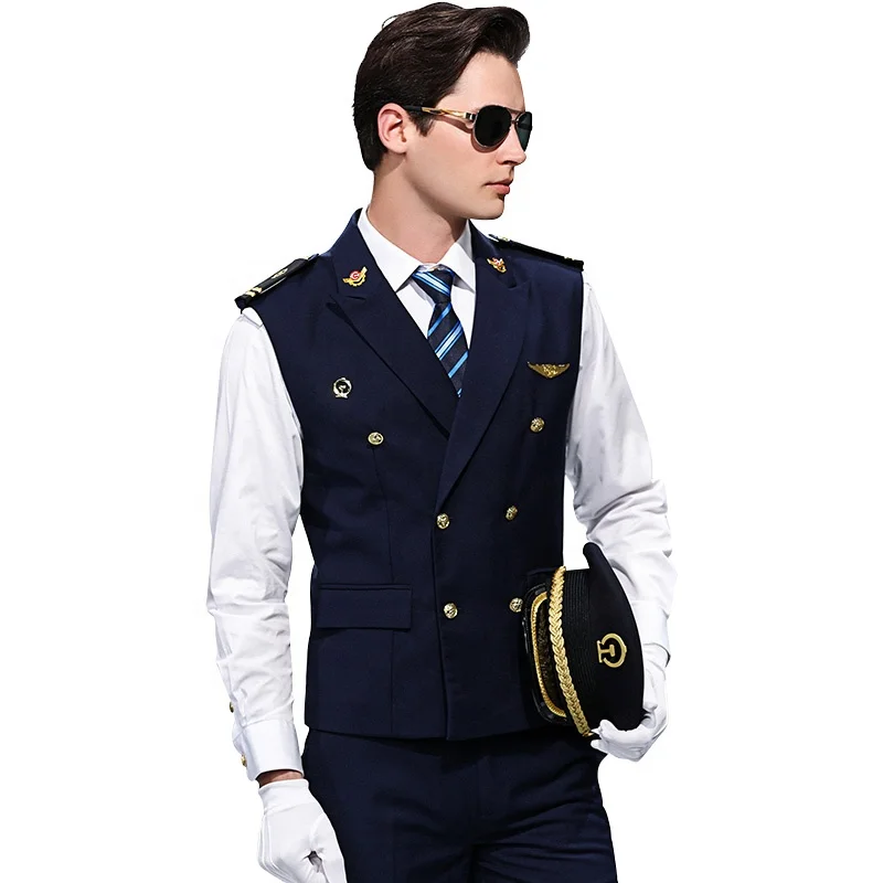 
New Design Men Office Uniform Waistcoat For Railway Men Latest Men Vest 