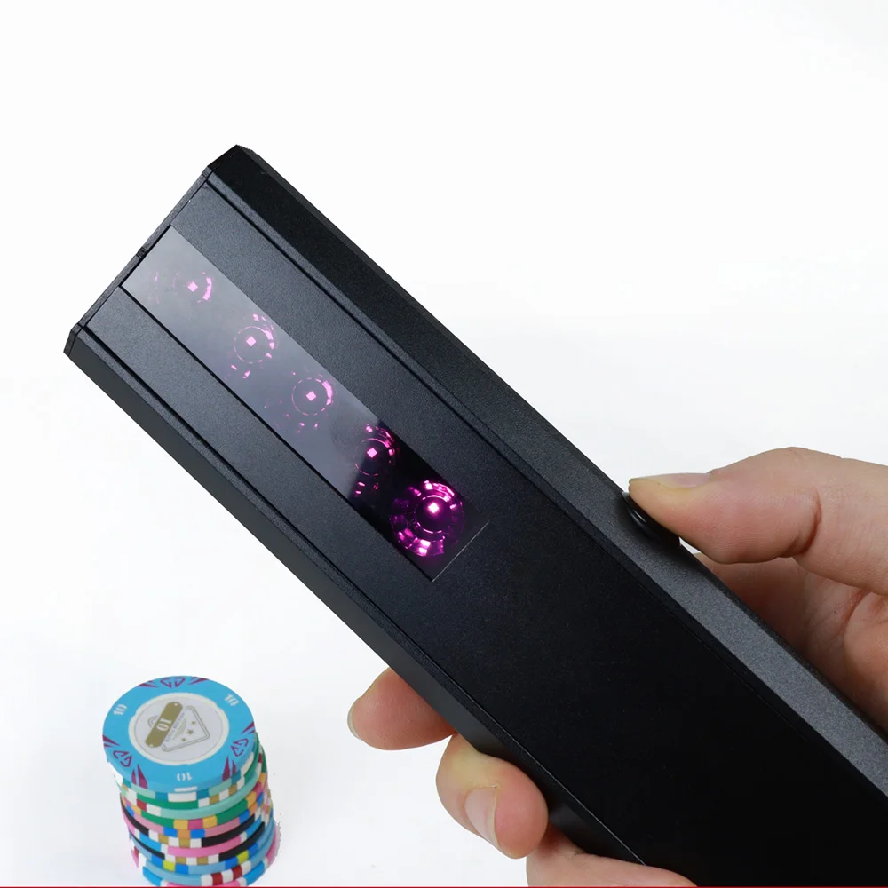Casino UV light detector poker chips scanner  wireless rechargeable casino paper money detector