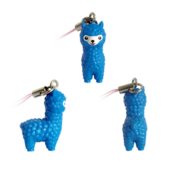Hot sale PVC Animal alpaca LAMA soft animal keyrings alpaca keychains