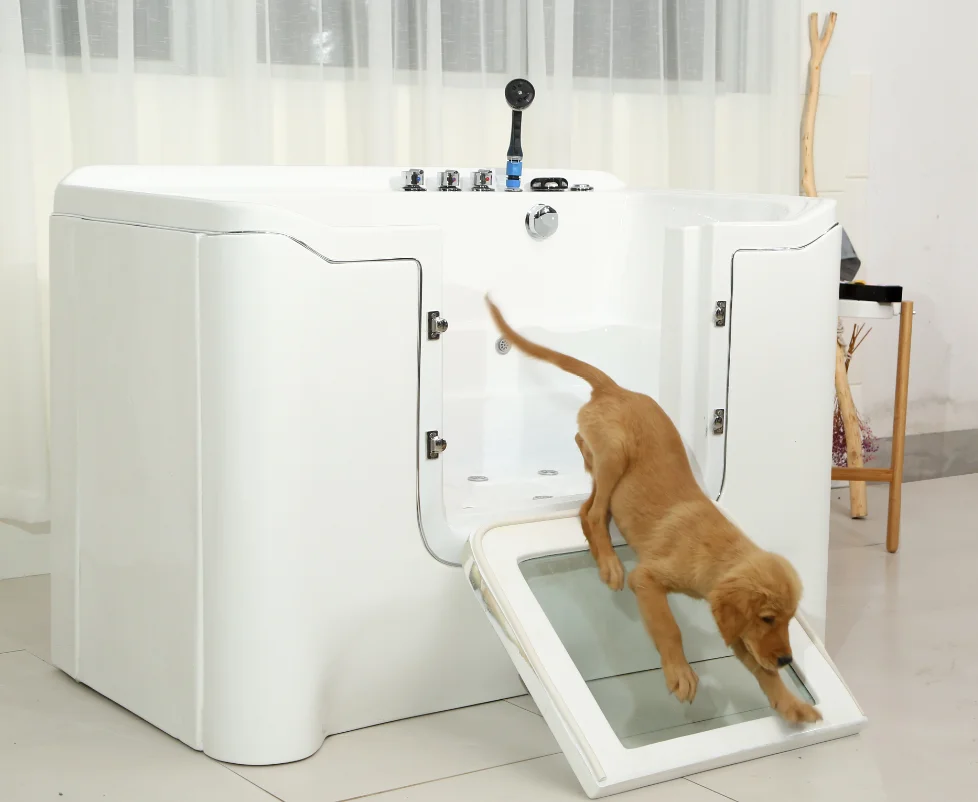 Manufacturing  sales functional acrylic whirlpool spa massage/door for electric dogs/automatic dog bathtub