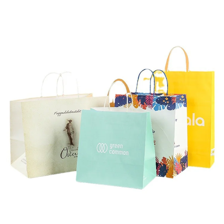 Заводская цена экологически чистая печать коммерческий роскошный подарок бумажный пакет для покупок одноразовый крафт-бумажный на вынос