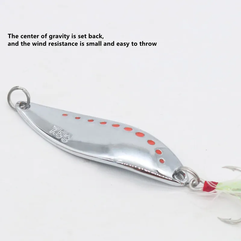 
2021 hot sale Zinc alloy Wholesale Double Metal Spoon Fishing Lure For China Quality Supplier 