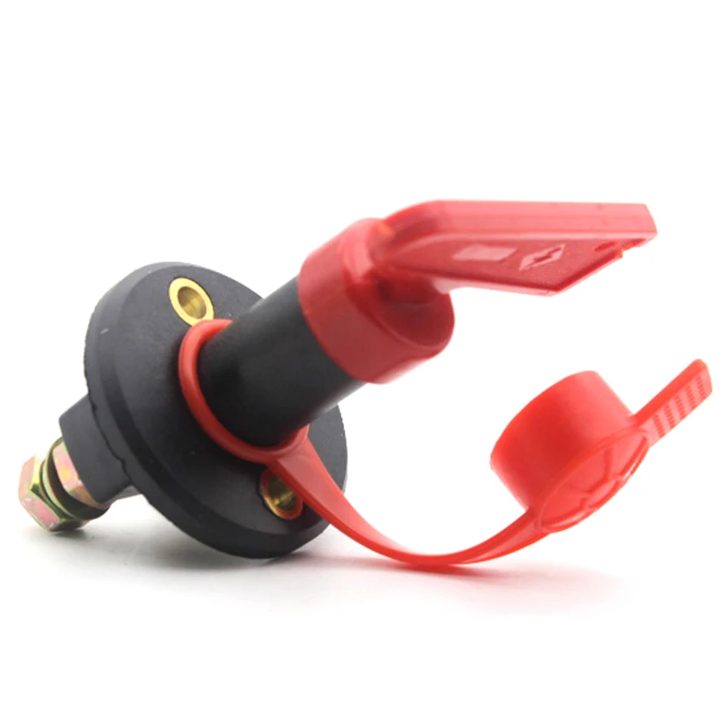 12V 24V Red Key Cut Off Battery Main Kill Switch Vehicle Car Modified Isolator Disconnector Car Power Switch for Auto truck boat