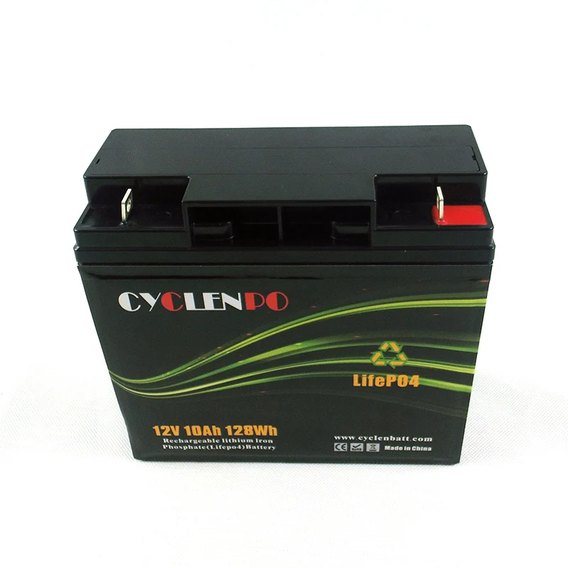 Factory wholesale lithium ion lifepo4 battery 12 volt 10 ah pack with bms
