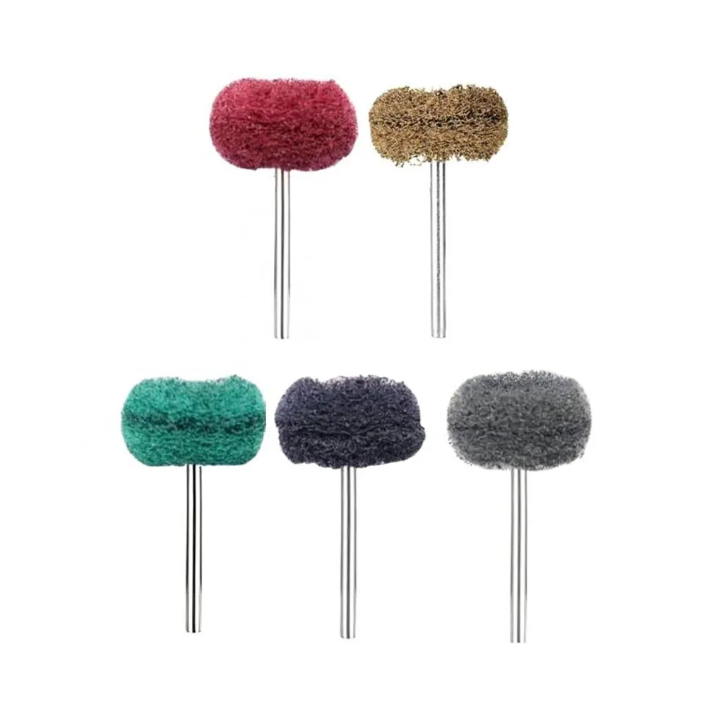 Dental Polishing Brush Wheel Rotary Tools 2.35mm HP Shank Wool Goat Cotton Mini Drill Abrasive Brush For Dremel Rotary Dentistry