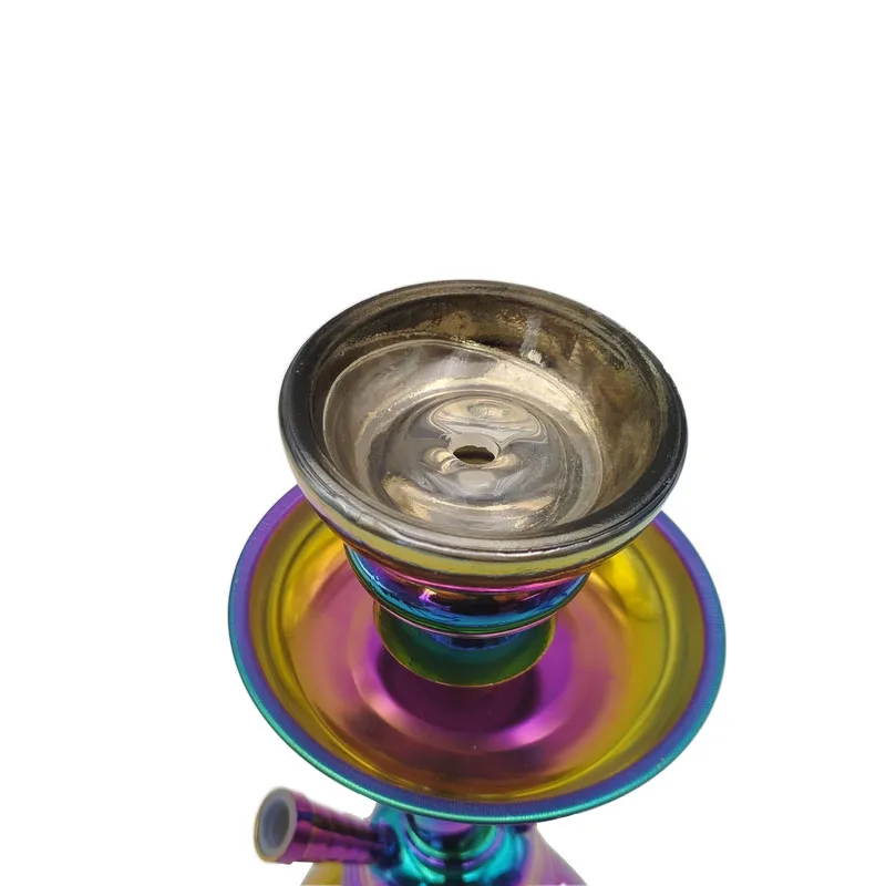 2022 Rainbow Aluminum Glass Tobacco Arab Hookah Shisha For Bar Party hookah Accessories