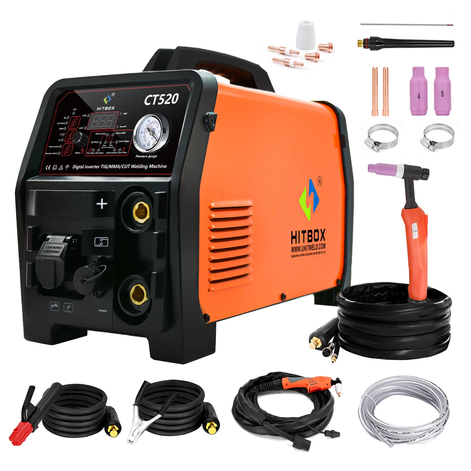 Сварочный аппарат HITBOX инвертор IGBT плазменной резки постоянного тока CT520 для TIG MMA сварочный 3 в