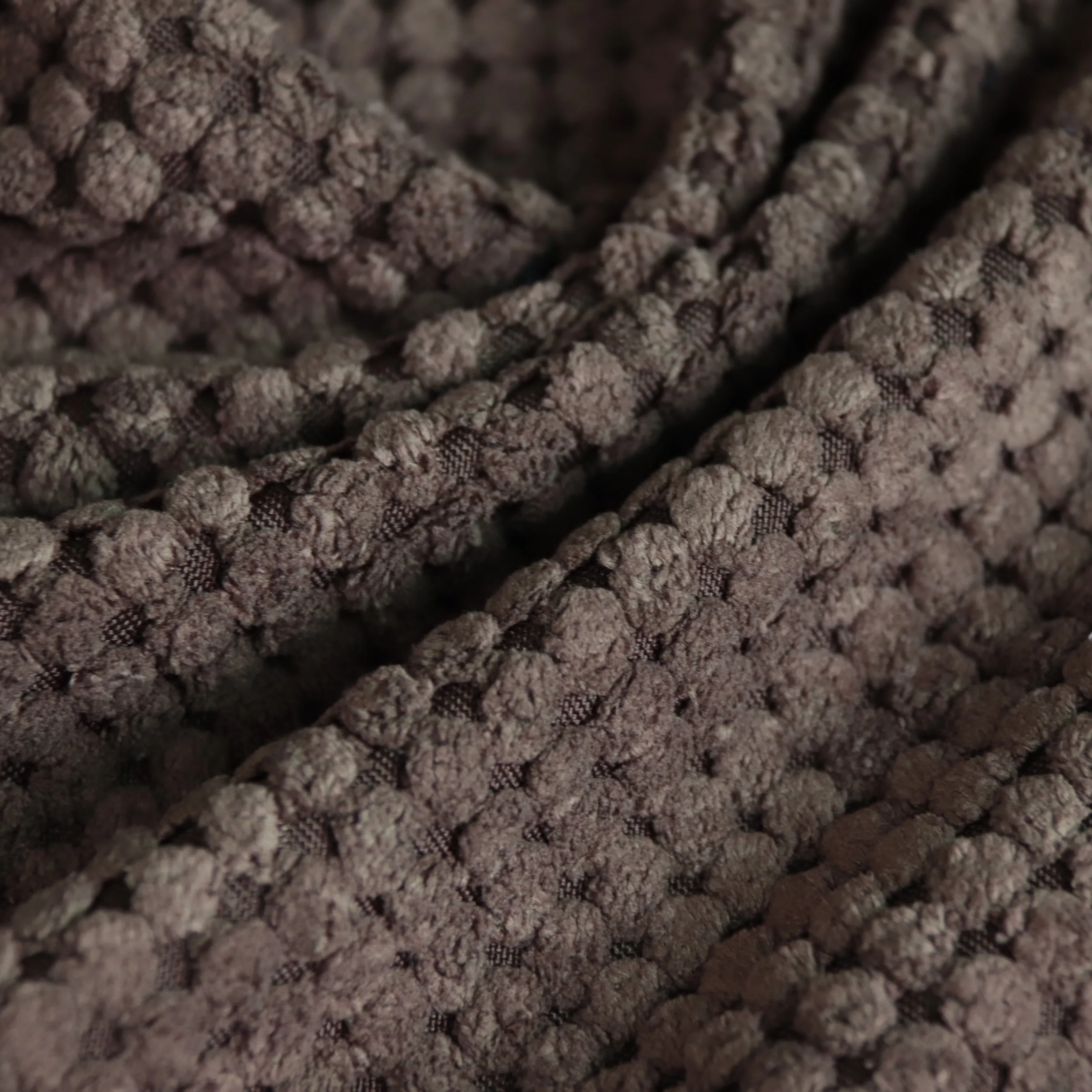 No Moq polyester nylon 255gsm Steamed bread check jacquard solid Corduroy Fabric for sofa cover