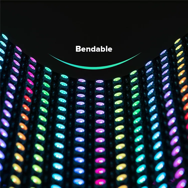 flexible 8x32 addressable p10 rgb panel WS2811 ws2812 ws2812b pixel led matrix