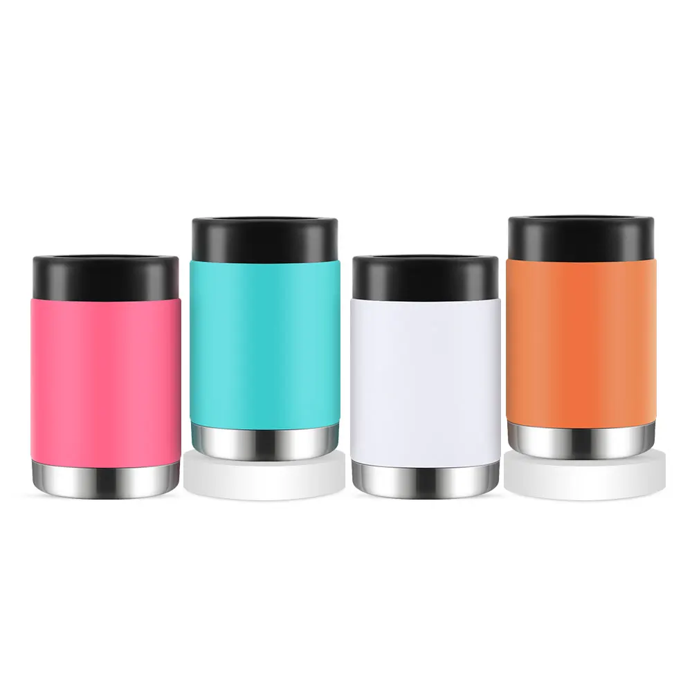 Glitter 12 oz Insulated Portable Sublimation Slim Can Coolers For Beer And Cola