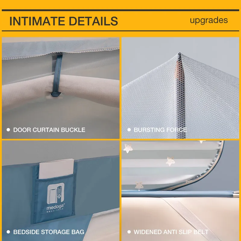 Factory Directly Sale Bed Net Kids Indoor Playground Children Bed Canopy Playhouse Metal Supports