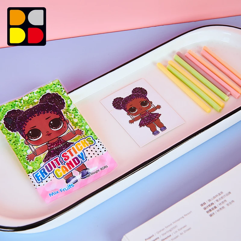 Горячая продажа фруктов CC палочки конфеты с тату