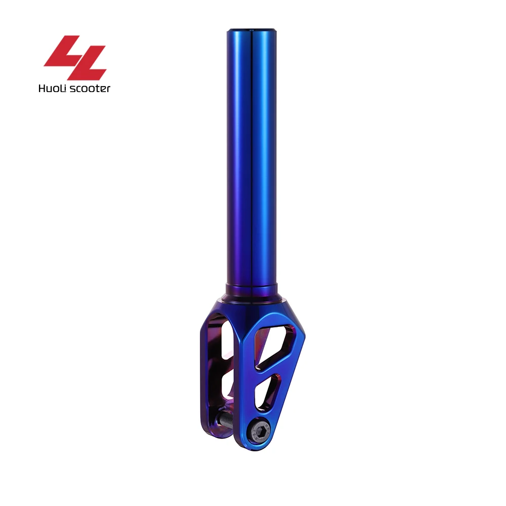 Blue Gold Polished Chrome HIC SCS IHC Light Weight CNC Machining Neo Chrome Parts  Oversized Limit Pro Stunt Scooter Fork