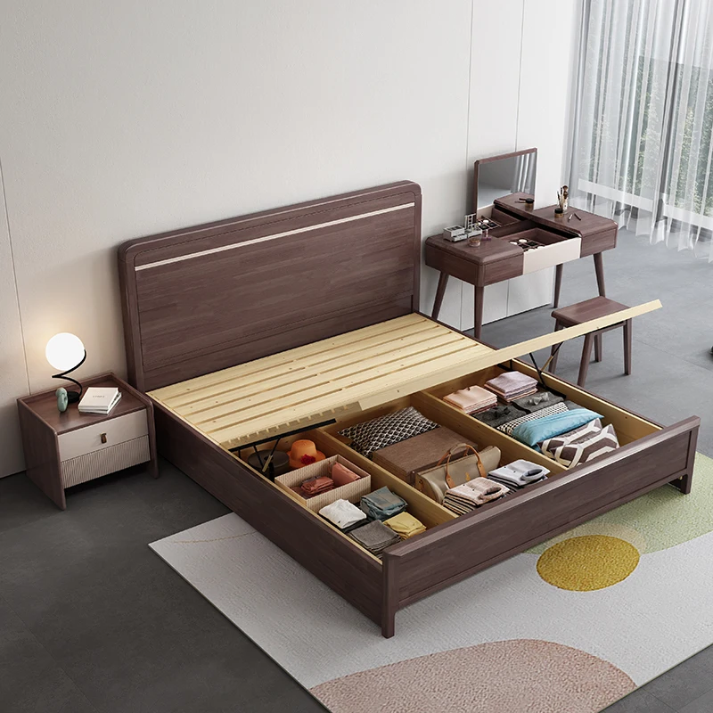 Luxury New Design Wooden Bedroom Set Simple Designer Light Luxury Popular Bedroom Modern Furniture