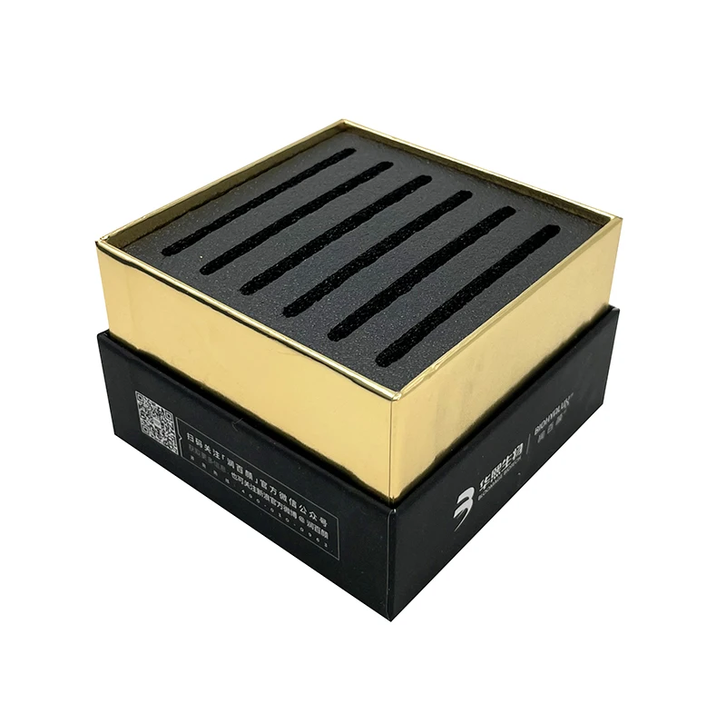 Luxury Card board Base Lid Gift Box with logo gold foil with internal fixing sponge product with high perfume and cosmetic box