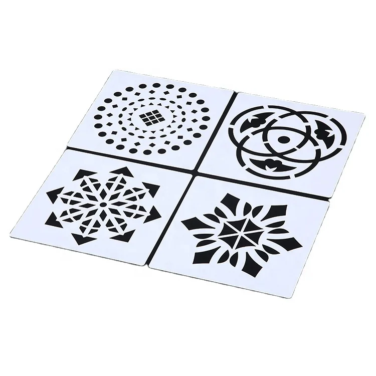 24 Pattern Kid Plastic Picture Drawing Template Stencils Rulers Painting DIY Art