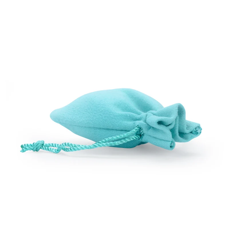 Wholesale stock earring custom packing bag velvet suede jewelry pouch