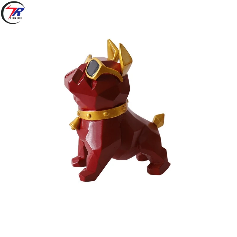 Promotional Price Indoor Decoration French Bulldog Statue Resin