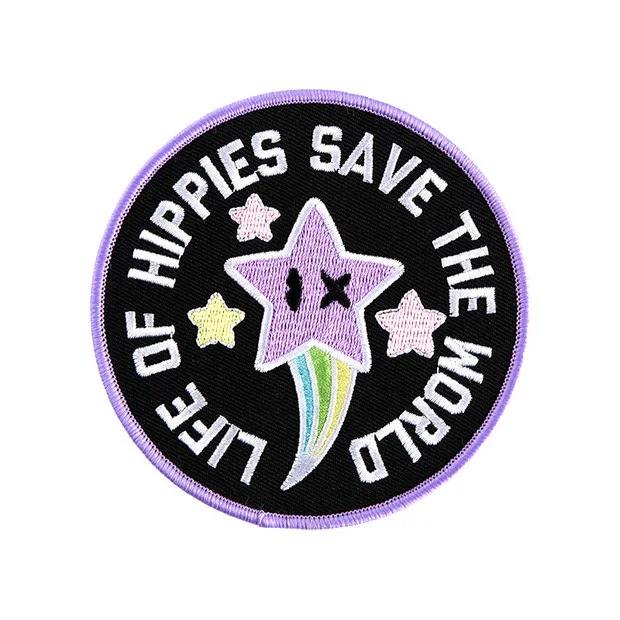 Customized 100% Embroidered Logo Embroidery Patches Soft Embroidered Badges Iron-On Sew-On Badge Patch