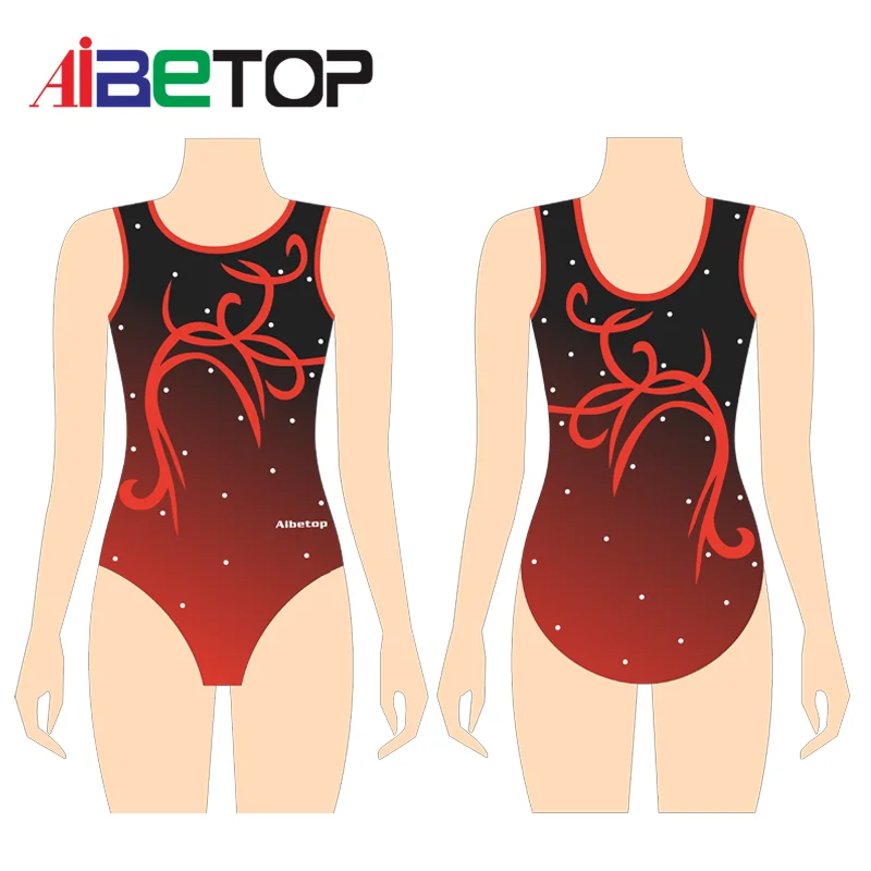Leotard for adult  wholesale low moq gymnastics leotard rhythmic rhinestone leotard for gymnastic