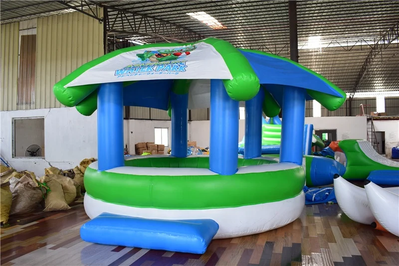 Hot sale!!! New design inflatable floating water tent used on lake for adult and kids