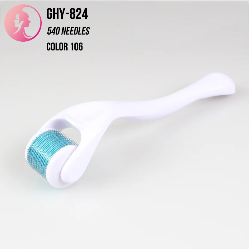 
dermaroller system derma roller for hair regrowth 540 titanium needle microneedle beauty skin face beard derma roller 