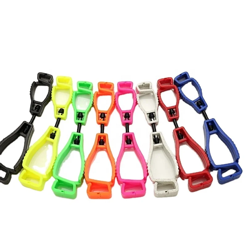 Green Yellow Metal Waist Gloves Holder Construction Welding Glove Clamp Firefighting Glove Strap