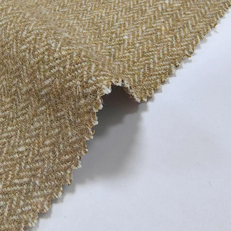 Ultra stylish herringbone wool/polyester textile wool coat fabric for pant men suit