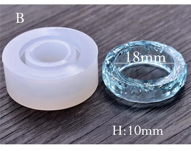 
Cute cat ear resin 18 mm Silicone ring mold Jewelry mold for ring making Diamond Ring mould Clear resin craft mold 