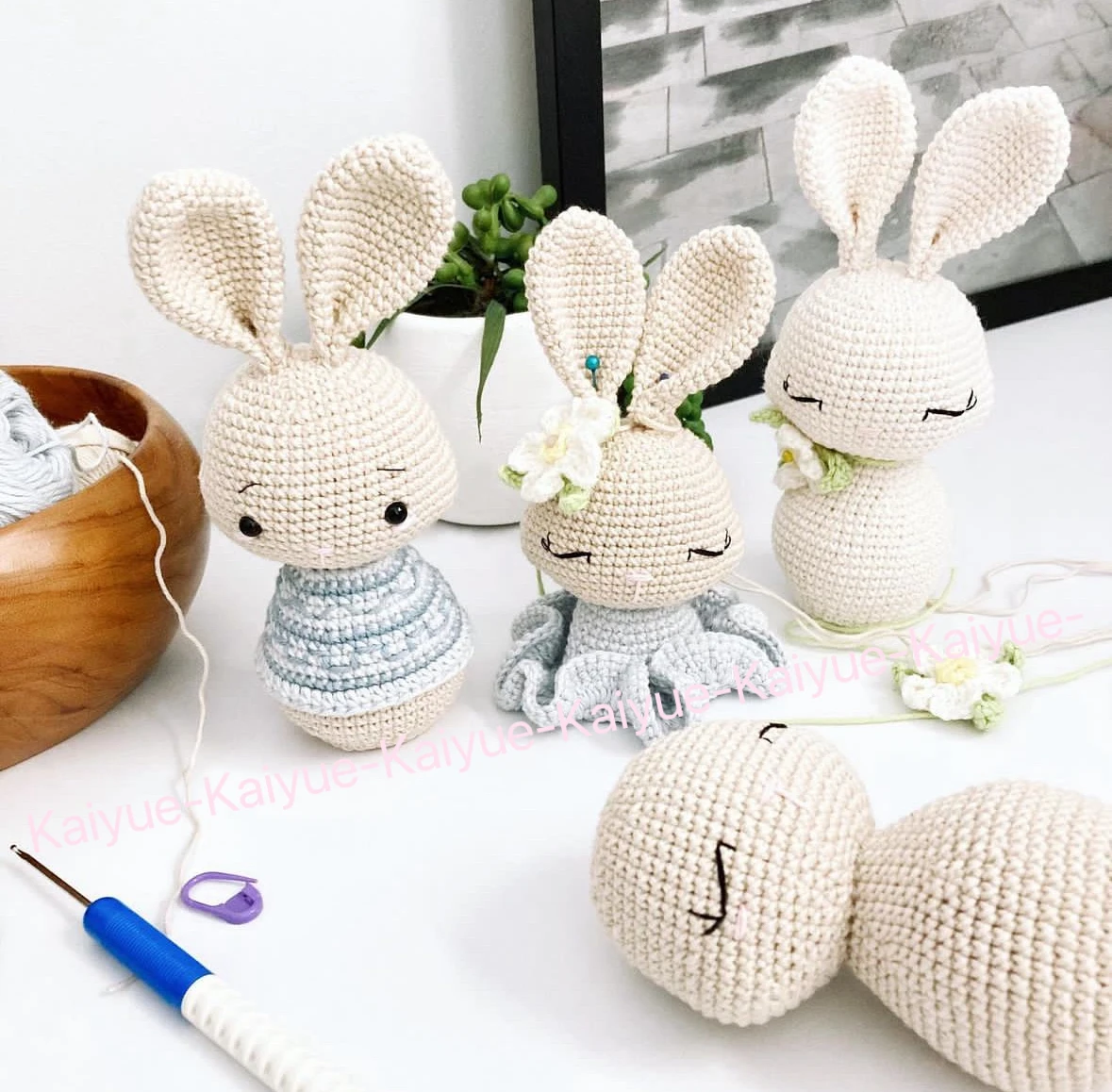 Crochet Easter Eggs Amigurumi Easter Decoration Bunny Baby Easter Rattle ToysKing Handmade decoration Crochet chick