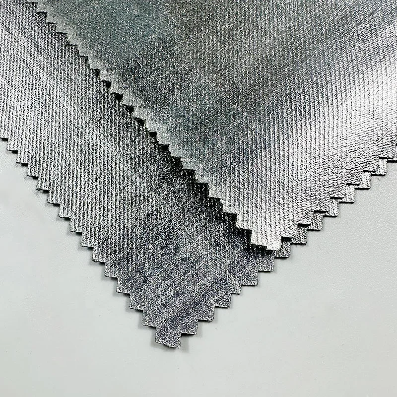 Silver aluminized Para-aramid blend Cloth Heat resistant aluminum foil aramid  fabric