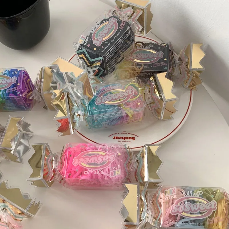 CLARMER New Fashion Summer Women Girls Kids Hair Accessories High Elastic Disposable silicone rubber band hair tie