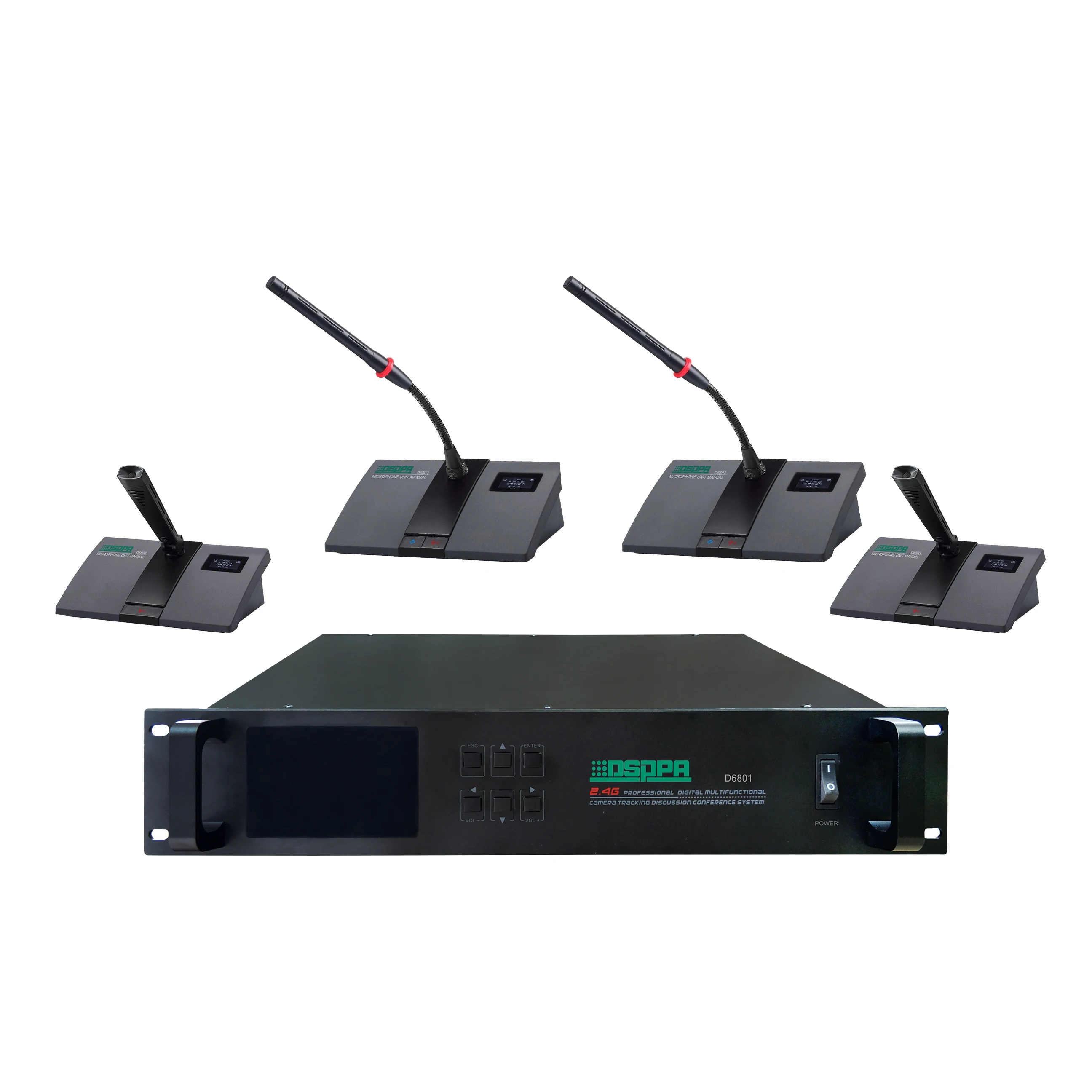 DSPPA digital gooseneck conference system delegate unit wireless professional conference microphone system