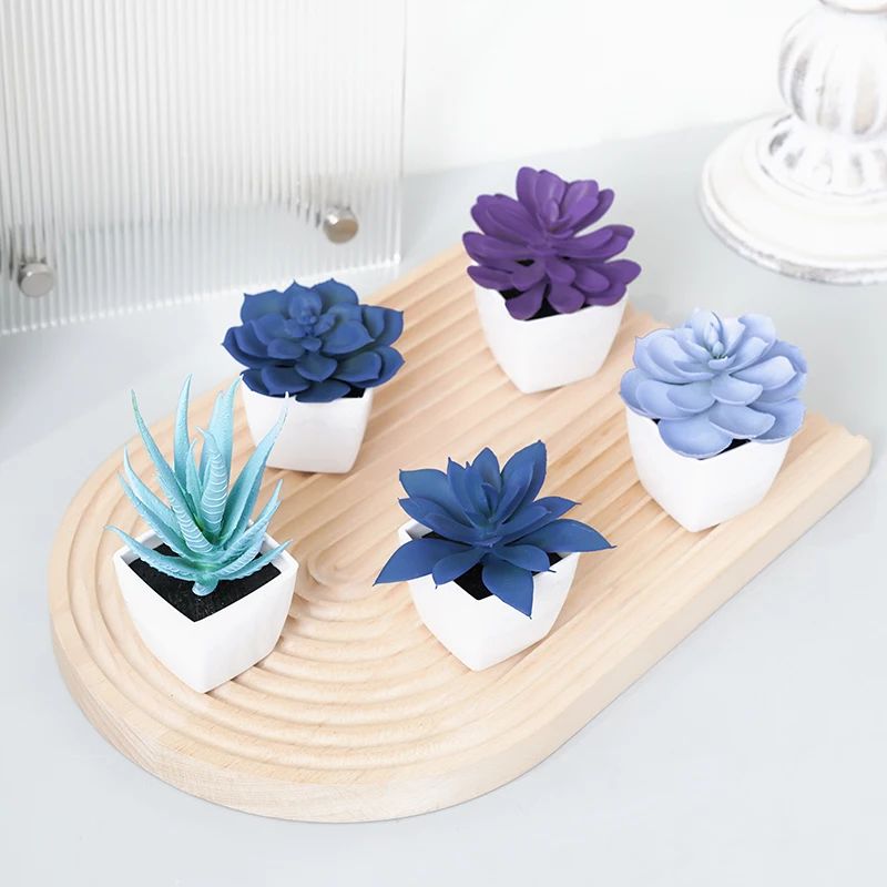 Real Touch 5pcs Gladiolus Aerocarpus Succulent Simulation Artificial Plant Gift for Home Bathroom Living Room Office Decor