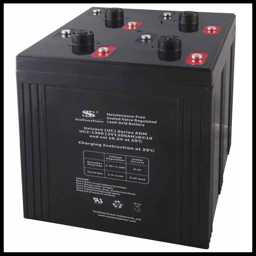 Direct factory manufacture Deep cycle 2 volt 1300ah agm battery Rechargeable UPS Usage VRLA Batteries