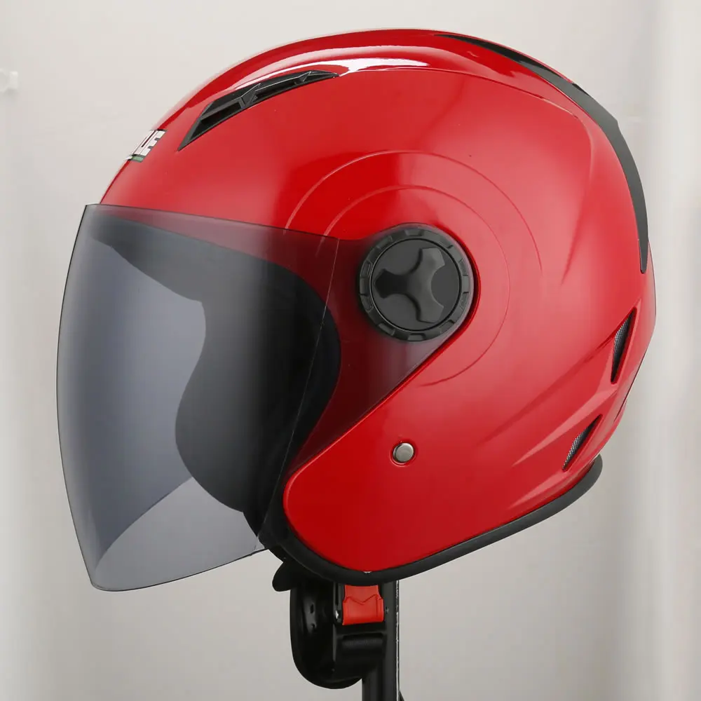Белый винтажный шлем с открытым лицом 3/4, casco moto jet pilot, мотоциклетный безопасный скутер, мотоцикл, Helmethat для женщин и мужчин